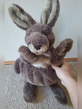 Large FOLKMANIS Folktails Kangaroo Plush Puppet Overall 25 Inch Long